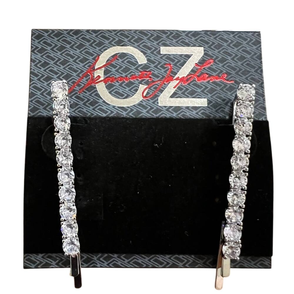 Kenneth Jay Lane Round CZ Hair Pins